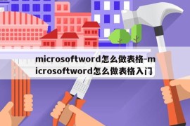 microsoftword怎么做表格-microsoftword怎么做表格入门