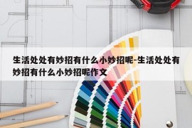 生活处处有妙招有什么小妙招呢-生活处处有妙招有什么小妙招呢作文