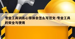 专业工具训练心得体会怎么写范文-专业工具的安全与使用