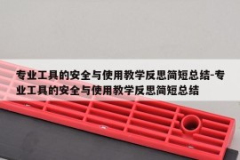 专业工具的安全与使用教学反思简短总结-专业工具的安全与使用教学反思简短总结