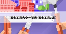 五金工具大全一览表-五金工具总汇