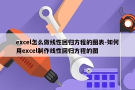 excel怎么做线性回归方程的图表-如何用excel制作线性回归方程的图