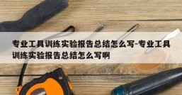专业工具训练实验报告总结怎么写-专业工具训练实验报告总结怎么写啊