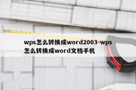 wps怎么转换成word2003-wps怎么转换成word文档手机