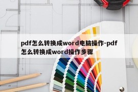 pdf怎么转换成word电脑操作-pdf怎么转换成word操作步骤
