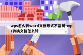 wps怎么转word文档形式不乱码-wps转换文档怎么转