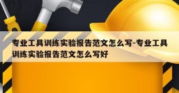专业工具训练实验报告范文怎么写-专业工具训练实验报告范文怎么写好