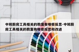 中班厨房工具相关的教案有哪些反思-中班厨房工具相关的教案有哪些反思和改进