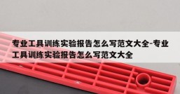 专业工具训练实验报告怎么写范文大全-专业工具训练实验报告怎么写范文大全
