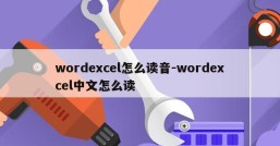 wordexcel怎么读音-wordexcel中文怎么读