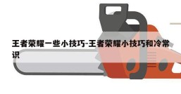 王者荣耀一些小技巧-王者荣耀小技巧和冷常识