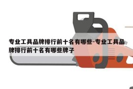 专业工具品牌排行前十名有哪些-专业工具品牌排行前十名有哪些牌子