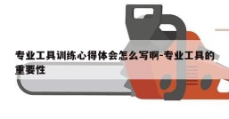 专业工具训练心得体会怎么写啊-专业工具的重要性