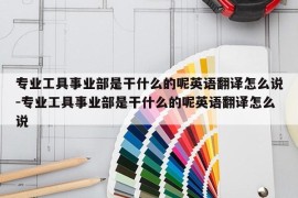 专业工具事业部是干什么的呢英语翻译怎么说-专业工具事业部是干什么的呢英语翻译怎么说