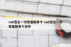 cad怎么一次性复制多个-cad怎么一次性复制多个文件