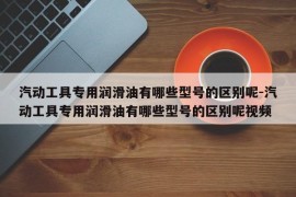 汽动工具专用润滑油有哪些型号的区别呢-汽动工具专用润滑油有哪些型号的区别呢视频