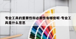 专业工具的重要性和必要性有哪些呢-专业工具是什么意思