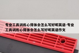 专业工具训练心得体会怎么写好呢英语-专业工具训练心得体会怎么写好呢英语作文