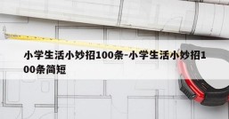 小学生活小妙招100条-小学生活小妙招100条简短