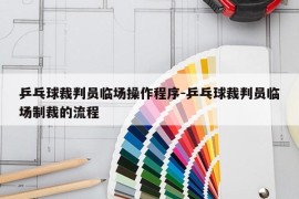 乒乓球裁判员临场操作程序-乒乓球裁判员临场制裁的流程