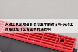 汽动工具原理是什么专业学的课程啊-汽动工具原理是什么专业学的课程啊