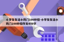 小学生生活小窍门100妙招-小学生生活小窍门100妙招作文450字