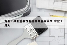 专业工具的重要性有哪些内容呢英文-专业工具人