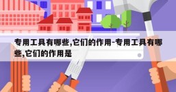 专用工具有哪些,它们的作用-专用工具有哪些,它们的作用是