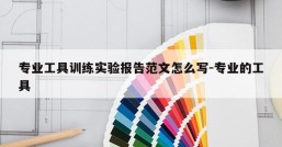 专业工具训练实验报告范文怎么写-专业的工具
