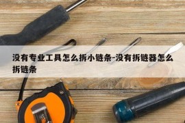 没有专业工具怎么拆小链条-没有拆链器怎么拆链条