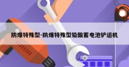 防爆特殊型-防爆特殊型铅酸蓄电池铲运机