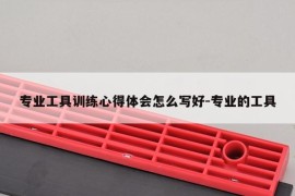 专业工具训练心得体会怎么写好-专业的工具