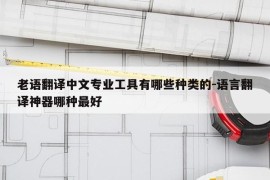 老语翻译中文专业工具有哪些种类的-语言翻译神器哪种最好