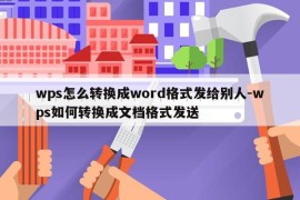 wps怎么转换成word格式发给别人-wps如何转换成文档格式发送