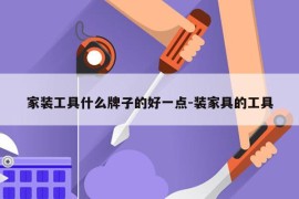 家装工具什么牌子的好一点-装家具的工具