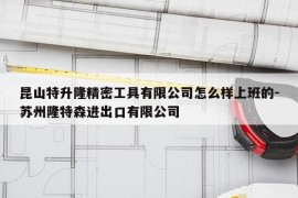 昆山特升隆精密工具有限公司怎么样上班的-苏州隆特森进出口有限公司