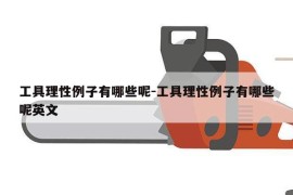 工具理性例子有哪些呢-工具理性例子有哪些呢英文