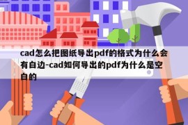 cad怎么把图纸导出pdf的格式为什么会有白边-cad如何导出的pdf为什么是空白的