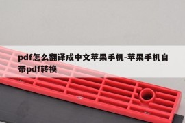 pdf怎么翻译成中文苹果手机-苹果手机自带pdf转换