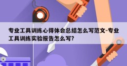 专业工具训练心得体会总结怎么写范文-专业工具训练实验报告怎么写?