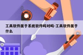 工具软件属于系统软件吗对吗-工具软件属于什么
