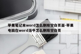 苹果笔记本word怎么删除空白页面-苹果电脑在word当中怎么删除空白页