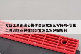 专业工具训练心得体会范文怎么写好呢-专业工具训练心得体会范文怎么写好呢视频