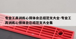 专业工具训练心得体会总结范文大全-专业工具训练心得体会总结范文大全集