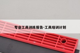 专业工具训练报告-工具培训计划
