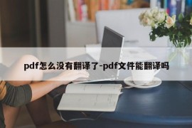 pdf怎么没有翻译了-pdf文件能翻译吗