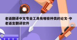 老语翻译中文专业工具有哪些种类的论文-中老语言翻译软件