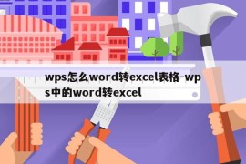 wps怎么word转excel表格-wps中的word转excel