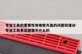 专业工具的重要性有哪些方面的问题和建议-专业工具事业部是干什么的
