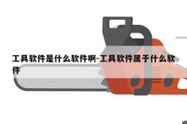 工具软件是什么软件啊-工具软件属于什么软件